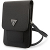 Guess PU Saffiano Triangle Logo Phone Bag čierne