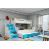 Nábytek PEGAS s.r.o. Patrová postel Maty NEW s ÚP bílá/modrá