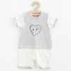 Dojčenský letný bavlnený overal New Baby Srdiečka - 80 (9-12m)