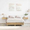vidaXL Posteľný rám bez matraca dub artisan 140x200cm kompozitné drevo - Hnedá - 251158-266736