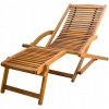 Záhradné lehátko - Vidaxl Terrace Deckchair s opálením na nohách, masívne drevo (Vidaxl Terrace Deckchair s opálením na nohách, masívne drevo)