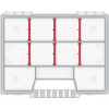 Prosperplast organizér 10 priehradok Nort 195 x 155 x 35 červený