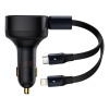 Nabíjačka do auta Enjoyment 2v1 30W čierna CGTX000001 Baseus