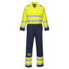 PORTWEST HI-VIS BIZFLAME PRE BIZ7 / Nehorľavá reflexná kombinéza, antistatická - HV žltá/námorná modrá XXL