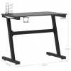 vidaXL Herný stôl LED s nohami v tvare Z čierny 90x60x75 cm - Čierna - 108869-187708
