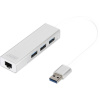 Digitus DA-70250-1 3 + 1 port USB 3.0 hub strieborná; DA-70250-1