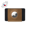 Kožená peňaženka FIXED Tiny Wallet for AirTag z pravej hovädzej kože, hnedá