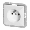Zapustená jednonásobná zásuvka 2P+E Pearl, 16A, 250V, PT-16P, biela