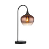 Stolová lampa Globo 15548TG MAXY E27 40 W čierna/sklo