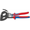 KNIPEX 95 32 320 Kleště na kabely (rohatka se západkou, 3rychlostní), vícesl.návleky, fosfá