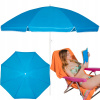 PLÁŽOVÝ PARASOL SKLADACÍ BALKONOVÝ ZÁHRADNÝ LÁMANÝ STABILNÝ MODRÝ 200 cm