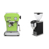 Ascaso Dream ONE, Fresh Pistachio + Rocket Espresso FAUSTINO 3.1, black