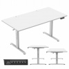 Elektrický výškovo nastaviteľný stôl 160 x 80 cm Mark Adler Leader 7.6 White (biely)