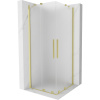 Mexen Velar Duo posuvná sprchová kabína 80 x 80 cm, mráz, zlatá kartáčovaná - 871-080-080-32-55