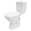 Cersanit PRESIDENT 010 WC-Kombi vodor.odp,bočný prívod,3/6l+sedátko polyprop,Biela K08-028 K08-028