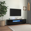 vidaXL TV skrinka s LED svetlami čierna 160x35x40 cm 804428