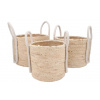 daan kromhout 3ks kôš kvetináč z trávy s ušami Laos - Ø35*28 / Ø30*25 / Ø25*25 cm - daan kromhout