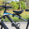Detská sedačka na horský bicykel s príslušenstvom na riadidlá a pedál