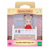 Sylvanian Families Nábytek chocolate králíků baby králík v postýlce
