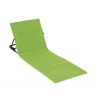 Polstrovaná plážová podložka s operadlom, zelená,skladateľne