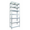 Kovový regál Biedrax 50 x 60 x 210 cm, pozinkovaný - 7 políc biele lamino 12mm