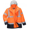 Portwest S471 HI-VIS CONTRAST TRAFFIC Reflexná bunda 4v1 L, Fluorescenčno oranžová-Námornícka modrá