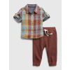 GAP Baby set plaid Hnedá 6-12M Hnedá Hnedá
