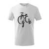 Cycle bicykel - Tričko detské bavlnené - 158 cm/12 rokov ( Biela )
