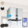 Klarstein Futurelight Smart, digestor, 42 cm, ostrovčekový, 420 m³/h, LED, nehrdzavejúca oceľ, čierny (CGCH6-Futurelight-SL)