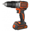 BLACK+DECKER Náradie - 18V AKU vŕtačka s príklepom, 2x aku 1,5 Ah Li-Ion, nabíjačka BL188KB-QW