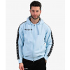 FELPA FULL ZIP CON CAPPUCCIO TERRY BAND svetlomodrá-šedá S