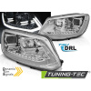 VW TOURAN 10-15 - predné chrom svetlá s LED denným svietením a dynamickým blinkerom