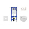 Geberit Duofix - Modul na závesné WC s tlačidlom Sigma20, biela/lesklý chróm + Ideal Standard Tesi - WC a doska 111.355.00.5 NF4