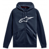 mikina AGELESS ZIP HOODIE 3, ALPINESTARS (modrá/bílá)