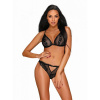 Obsessive Millagro 2-Piece Bra Set With Chain - Black L/XL černá