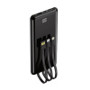 Setty power banka 10000 mAh s káblami PB-WK-101 čierna