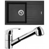 Set Sinks (dřez Linea 780 Metalblack 74 + baterie Legenda S Chrom - lesklý) LI78074NLESCL