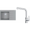 Set Franke G251ŠK (dřez CNG 611-78 TL/2 Šedý kámen, levý + baterie FS 3230.031 LINA SMART Chrom) 114.0700.690