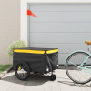 Vozík za bicykel, čierno žltý 45 kg, železo-ForU-94113
