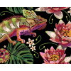 ZUTY Maľovanie podľa čísel - CHAMELEÓN MEDZI LEKNAMI Rámovanie: bez rámu a bez vypnutia plátna, Rozmer: 40x50 cm