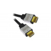 PremiumCord HDMI M/M kábel, zlac.a kovové HQ, 5 m, čierna