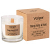 VALPE Ylang Ylang & Rose sviečka v skle, 190g, drevený knôt, doba horenia 34 hodín