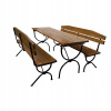 Pivný set BAVORD 180x60cm DE LUX I s opierkou tmavý