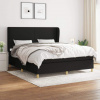 vidaXL Posteľný rám boxspring s matracom čierny 160x200 cm látka