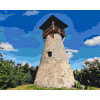Vymalujsisam.sk Maľovanie podľa čísiel - Rozhľadňa Bobovec Veľkosť: 40x50cm, Rám: Bez rámu, iba zrolované plátno