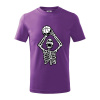 Basketbal kostra - Tričko detské bavlnené - 158 cm/12 rokov ( Fialová )