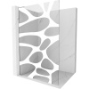 Mexen Kioto L, sprchová zástena Walk-In 90 x 200 cm, 8mm číre sklo biely vzor, chrómový profil, 800-090-103-01-97