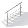 VA-Cerulean zábradlie z nehrdzavejúcej ocele zábradlie na schodisko s 2 priečnymi výstuhami pre schodisko zábradlie balkón, 150 cm