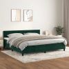 Box spring postel s matrací tmavě zelená 200x200 cm samet 3141206
