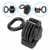Regulovateľný kettlebell TREXO TXO-B4W004 12 kg čierny, pogumovaná oceľ, 4 taniere